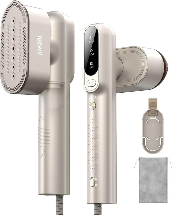 61JSwBu0kuL._AC_SL1500_-1.jpg Reewit Travel Steamer & Iron — 1200W, 100–240V